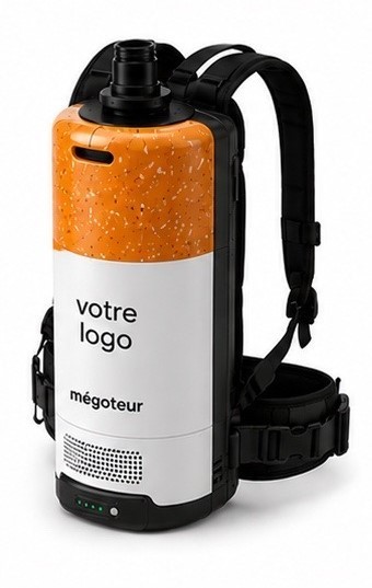 Aspirateur dorsal connecté pour mégots conçu par Jinnove